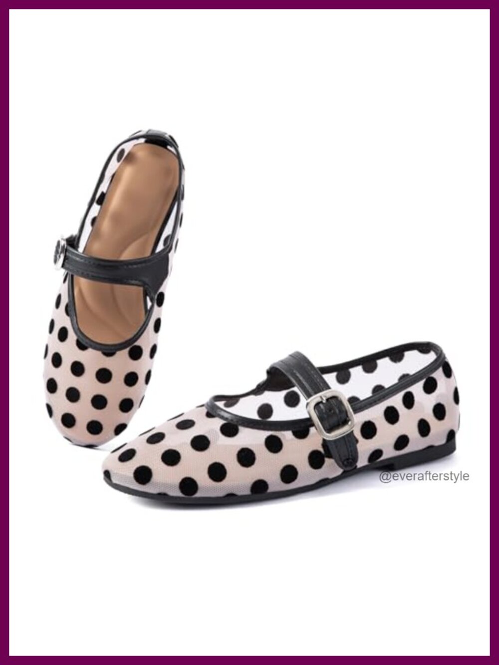 Women Woven Mesh Ballet Flats Buckle Strap Round Toe Breathable Casual